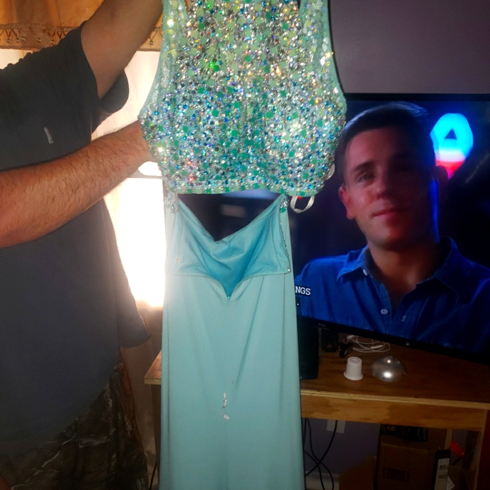 Aquarium Blue Prom Gown